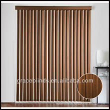 89mm basswood slats aluminiumheadrail with 25mm wood valance timber vertical blinds